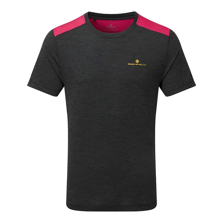 Ronhill Löpartröja Life Short Sleeve Tee herr Blackmarl/Firecracker