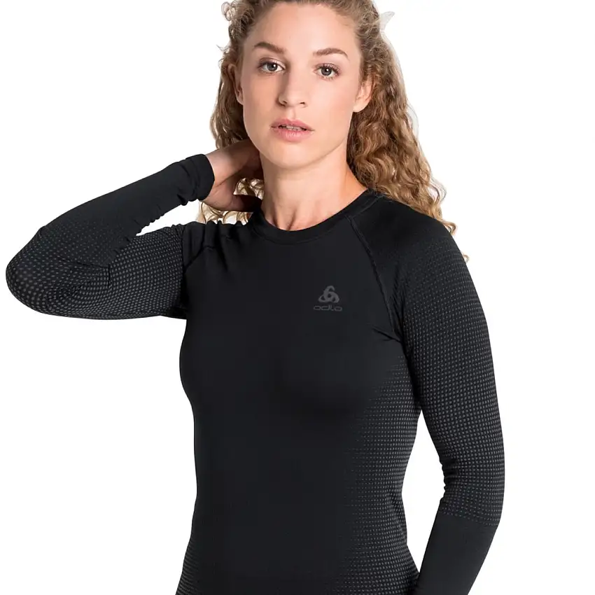 Odlo Löpartröja Top Crew Neck Long sleeve dam Black