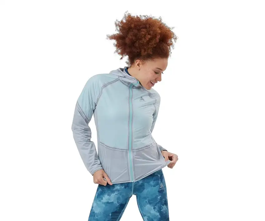 Odlo Löparjacka Jacket Dual Dry Waterproof dam Silver Grey