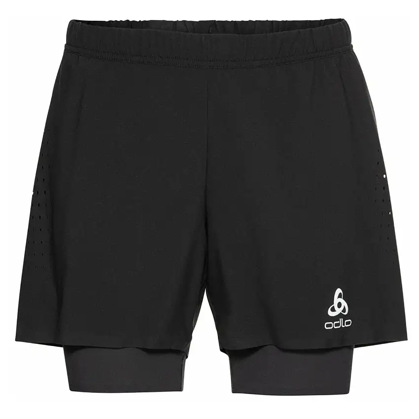 Odlo Löparshorts 2-In-1 Shorts Zeroweight 5In herr Black
