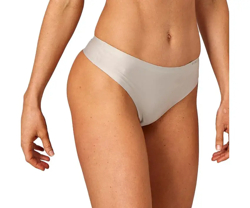 Purelime Invisible Microfiber Thong 2-Pack dam Lightsand/Black