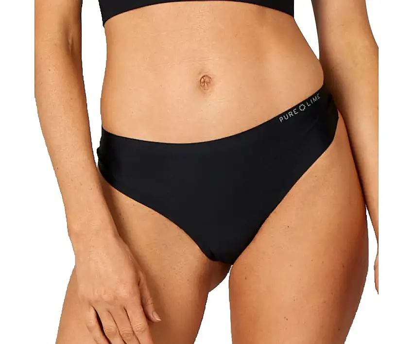 Purelime Invisible Microfiber Thong 2-Pack dam Black/Black