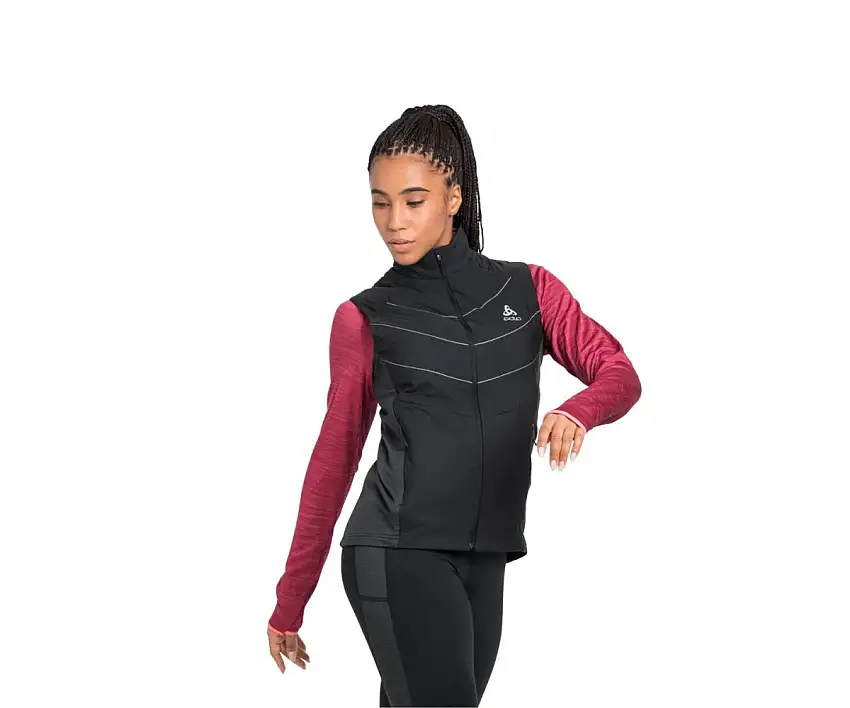 Odlo Löparväst Vest Run Easy S-Thermic dam Black