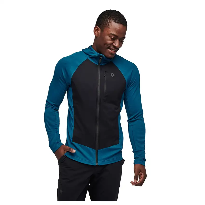 Black Diamond Löpartröja Coefficient Lt Hybrid Hoody herr Kingfischerblack