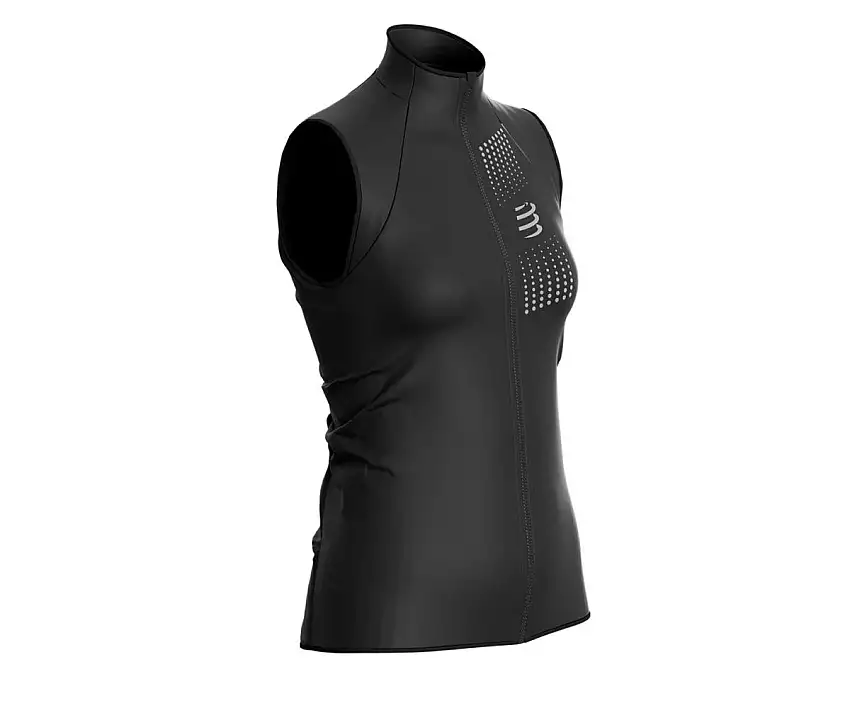 Compressport Löparväst Hurricane Windproof Vest dam Black