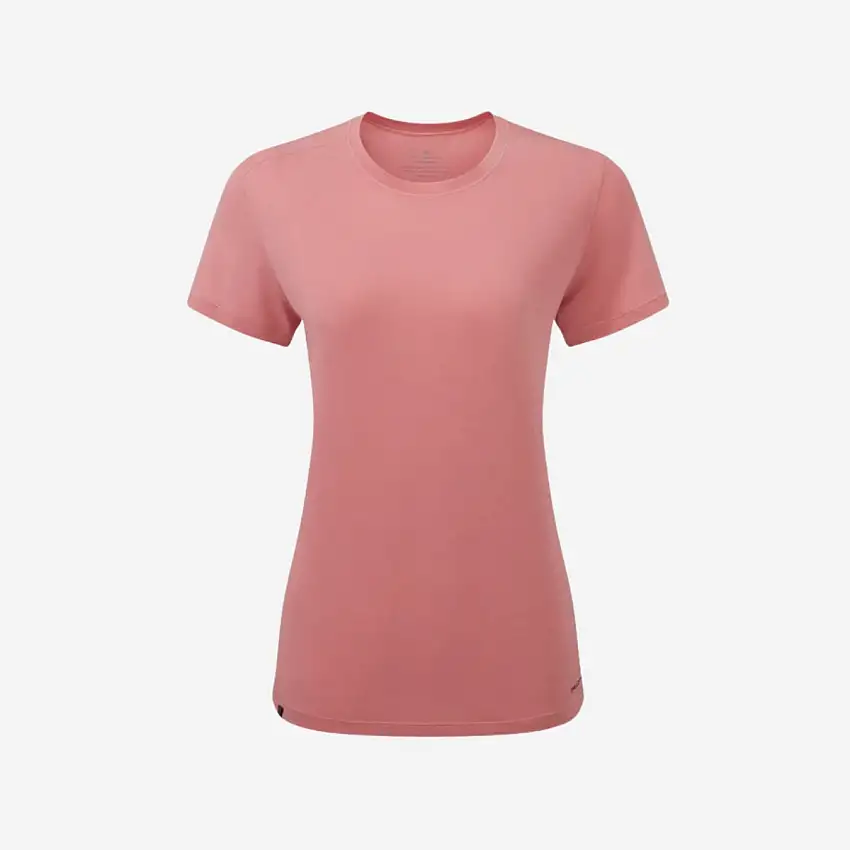 Ronhill Löpartröja Life Tencel Long Sleeve Tee dam Blush Marl/Cabernet