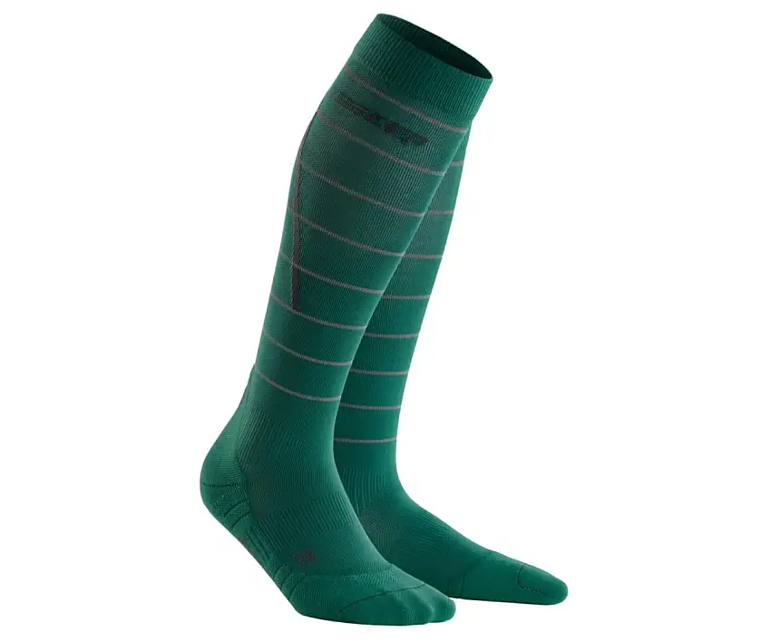 Cep Löparstrumpor Reflective Compression Socks dam Dark Green