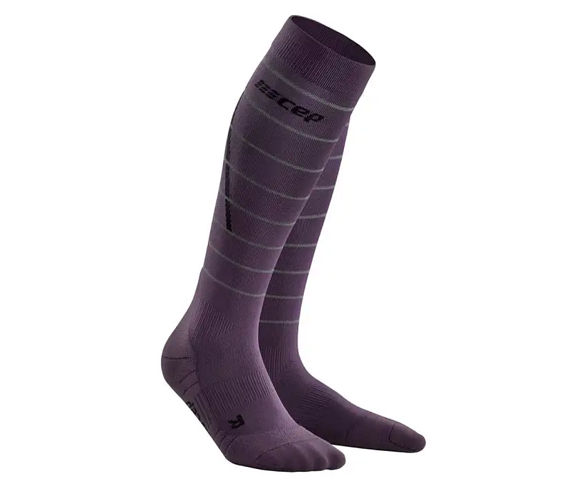 Cep Löparstrumpor Reflective Compression Socks herr Purple