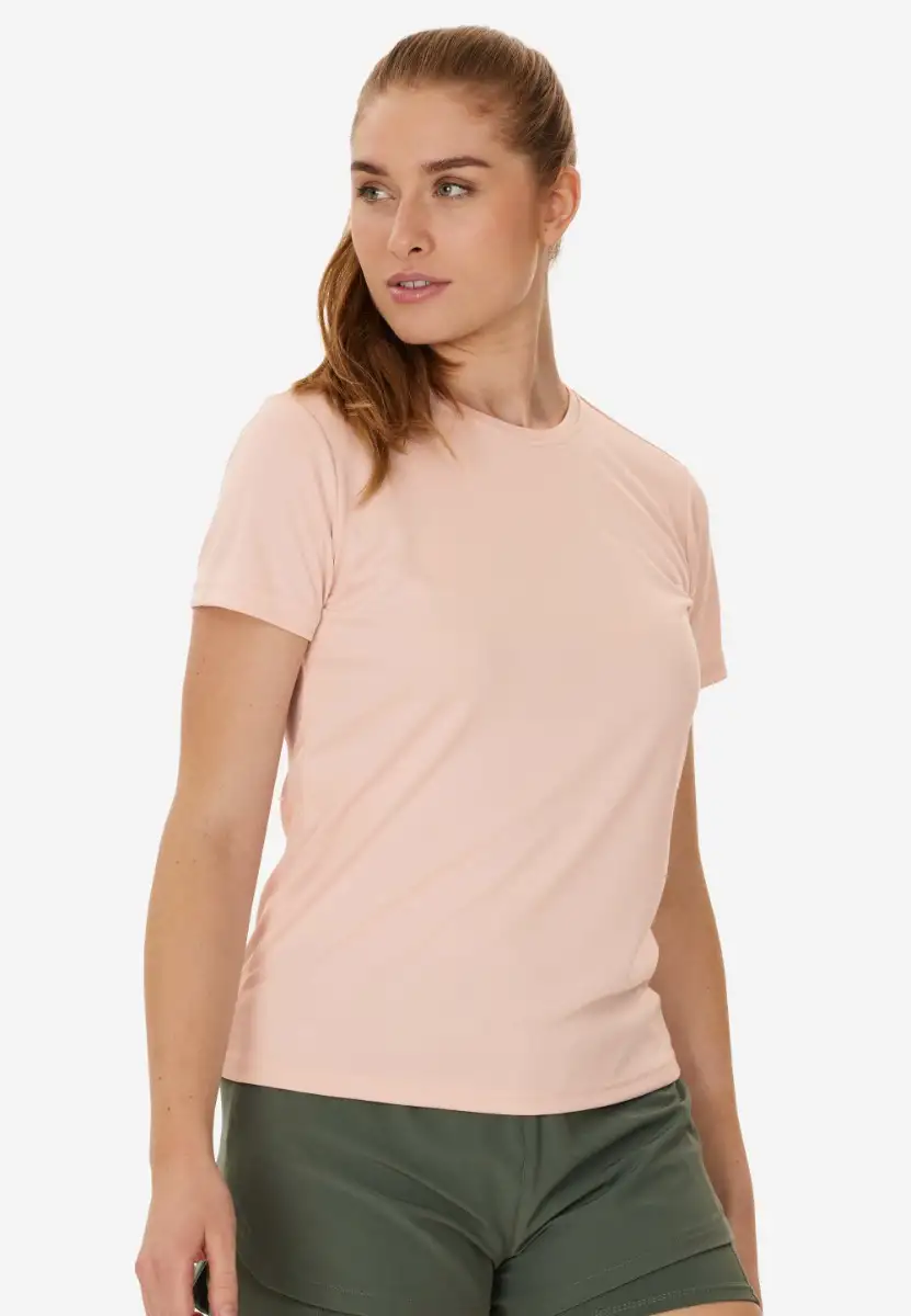 Endurance Löpartröja Vista O-Neck Performance T-Shirt dam Peach Whip