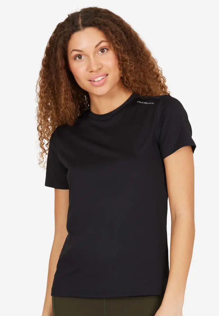 Endurance Löpartröja Chalina S/S Tee dam Black