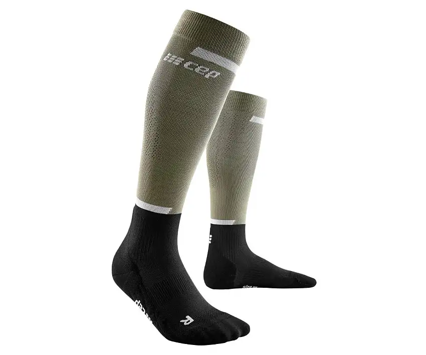 Cep Löparstrumpor The Run Compression Socks Tall V4 dam Olive/Black