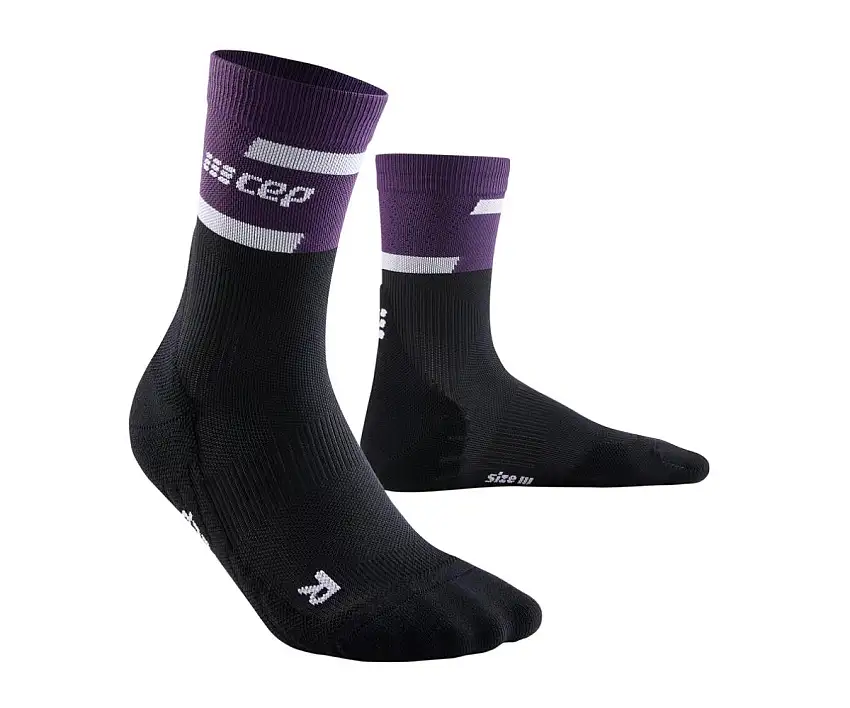 Cep Löparstrumpor The Run Compression Socks Mid Cut herr Violet/Black
