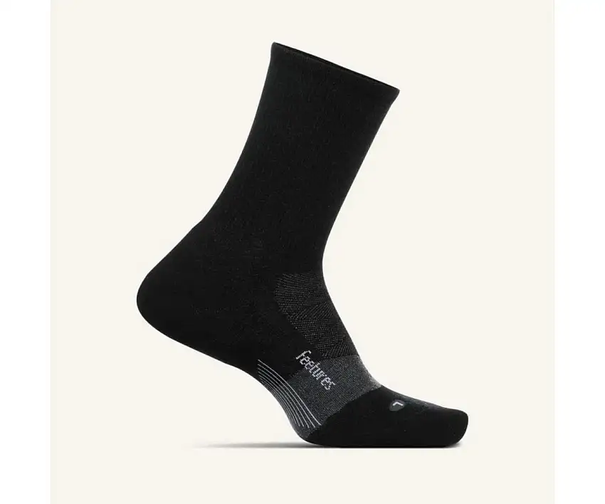 Feetures Löparstrumpor Merino 10 Cushion Mini Crew Socks herr Charcoal