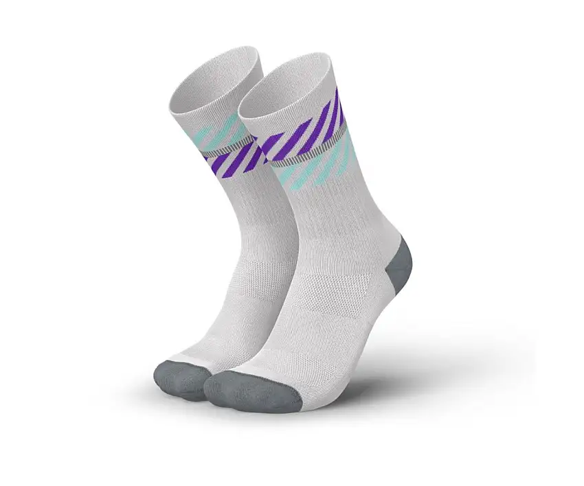 Incylence Löparstrumpor Merino Light Lanes Socks unisex Grey Purple