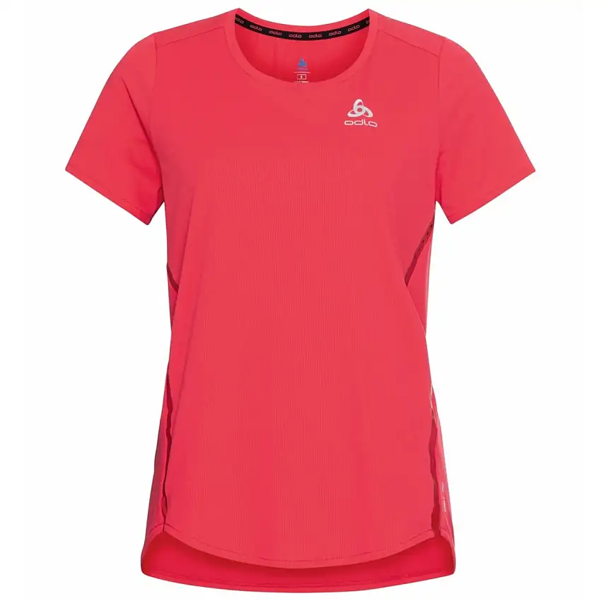 Odlo Löpartröja T-Shirt Crew Neck Short Sleeve Zeroweight dam Cayenne