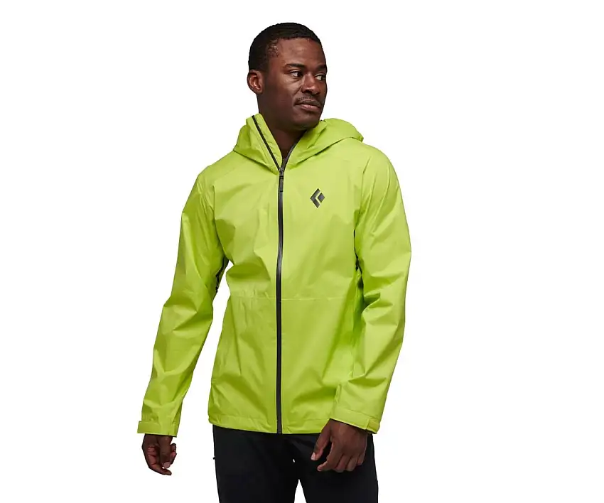 Black Diamond Löparjacka Stormline Stretch Rain Shell herr Optical Yellow