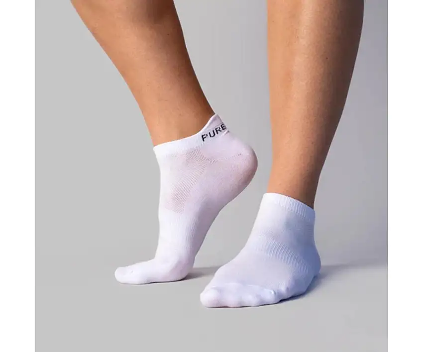 Purelime Löparstrumpor Footies 2-Pack dam White/White