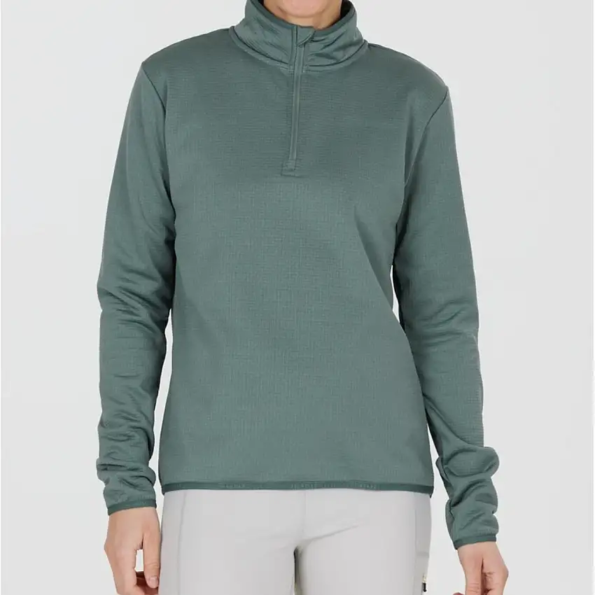 Endurance Löpartröja Vironic Waffle Melange Midlayer dam Balsam Green