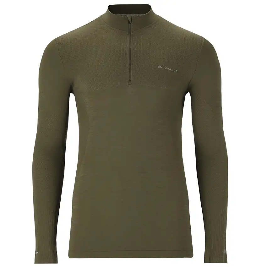 Endurance Löpartröja Jaro Seamless Midlayer herr Ivy Green