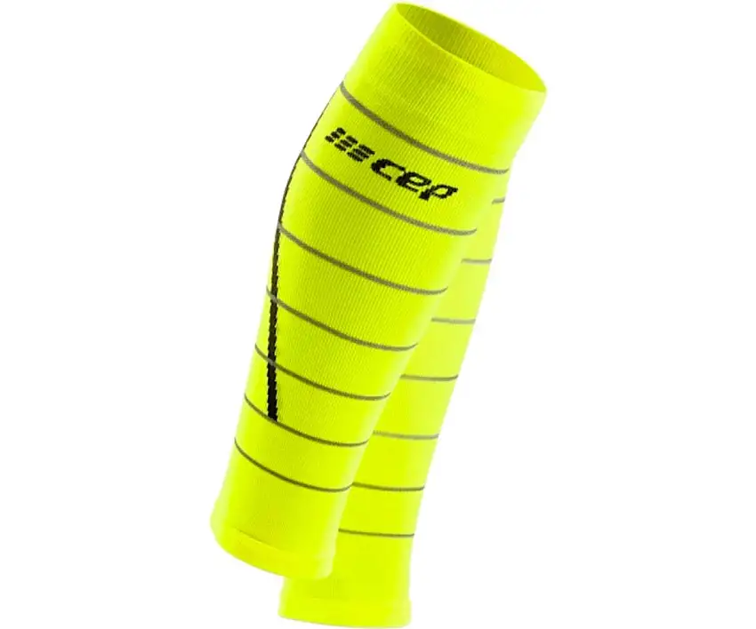 Cep Reflective Compression Calf Sleeves dam Neon Yellow