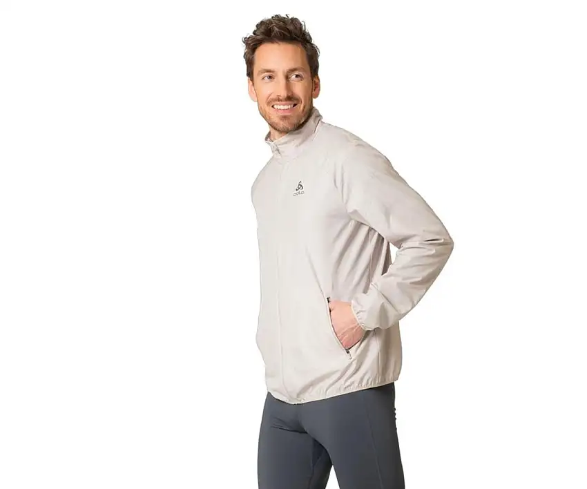 Odlo Löparjacka Essentials Light Reflective Jacket herr Silver Cloud