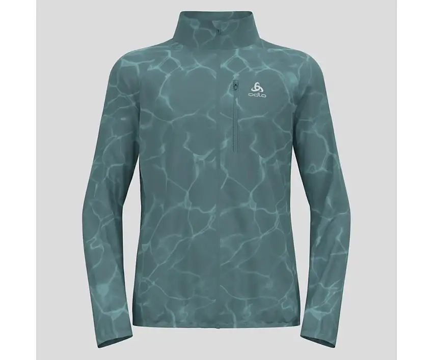 Odlo Löparjacka Zeroweight Print Jacket herr Arctic