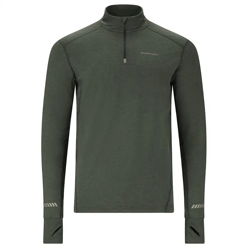 Endurance Löpartröja Tune Melange Midlayer Solid Herr