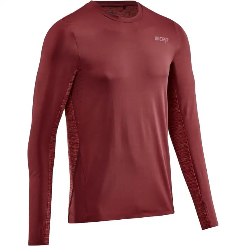 Cep Löpartröja The Run Shirt Round Neck Long Sleeve Dark Red Herr
