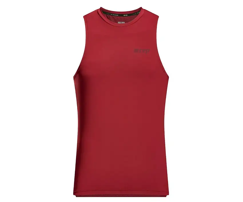 Cep Löparlinne The Run Tank Top Round Neck Dark Red Herr