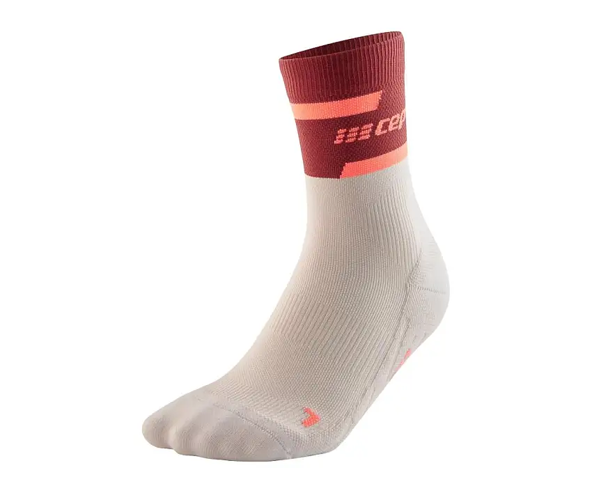 Cep Löparstrumpor The Run Socks Mid Cut V4 Red/Off White dam