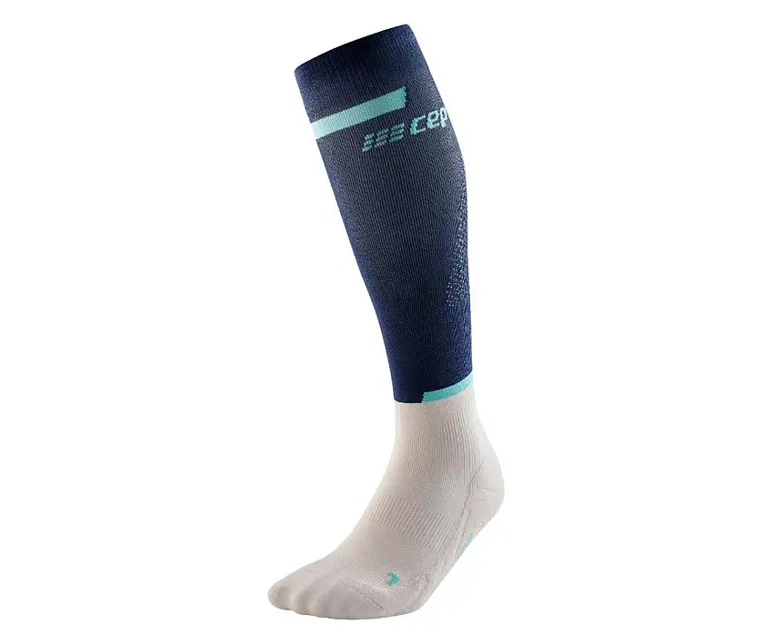 Cep Löparstrumpor The Run Socks Tall V4 Blue/Off White herr
