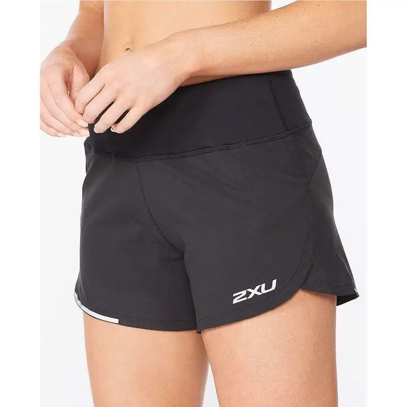 Löparbyxor 2XU Aero 4-Inch Shorts Dam Black/Silver Reflective