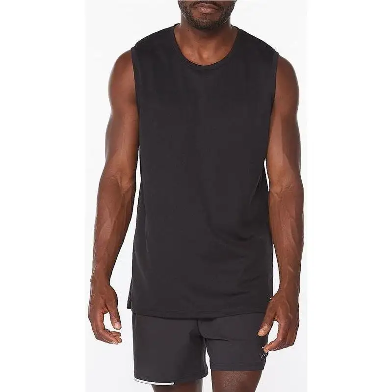 Löpartröja 2XU Aero Tank Herr Black/Silver Reflective
