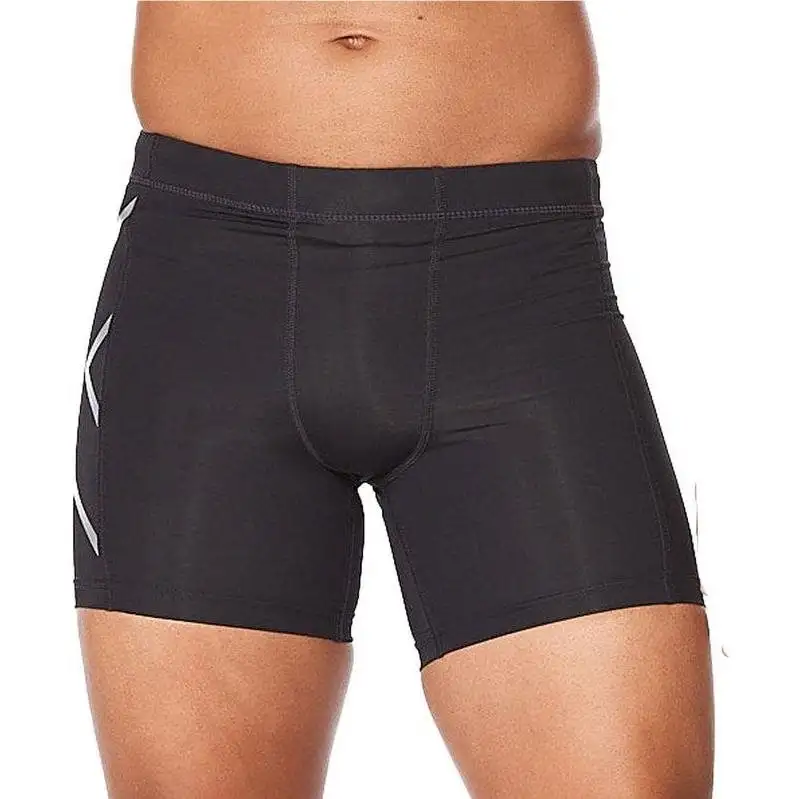 Löparbyxor 2XU Core Compression 1/2 Shorts Herr Black/Silver