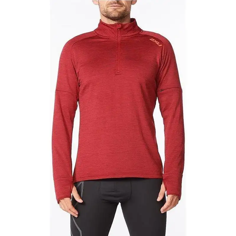Löpartröja 2XU Ignition 1/4 Zip Herr Rhubarb/Fiesta Reflective