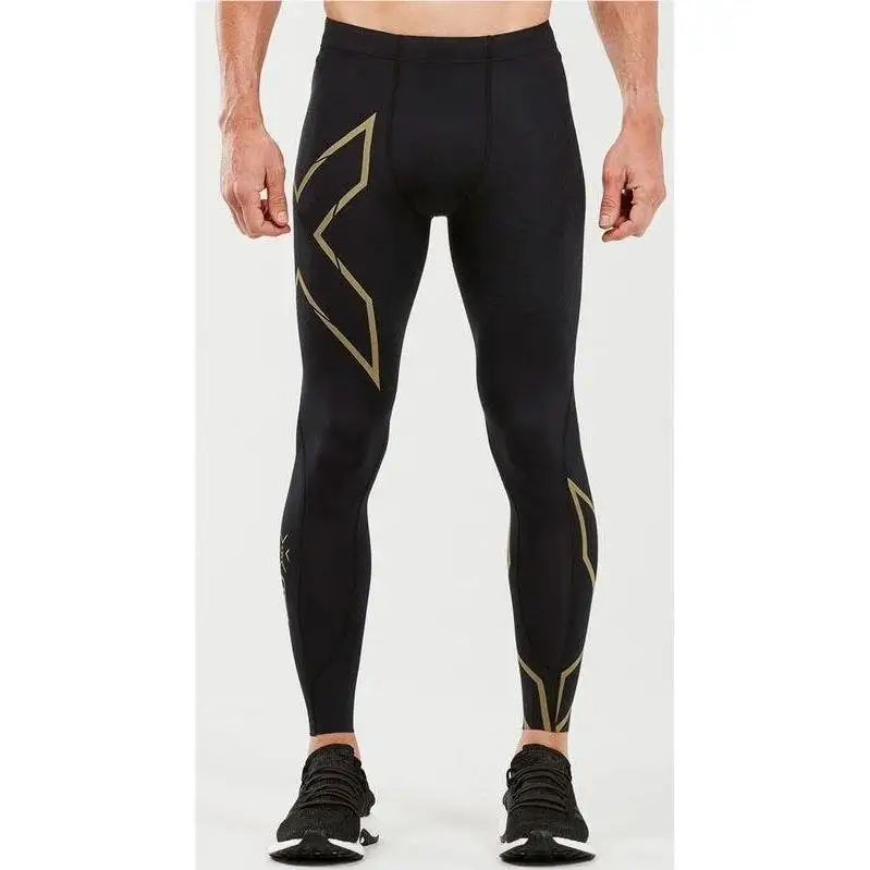 Löparbyxor 2XU Light Speed Compression Tight Herr Black/Gold Reflective