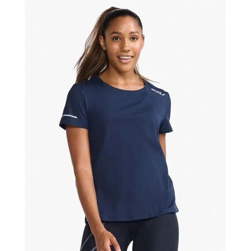 Löpartröja 2XU Light Speed Tee Dam Midnight/Silver Reflective