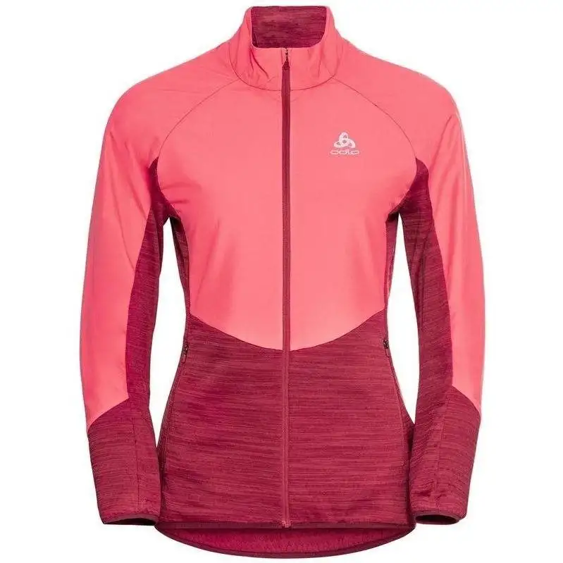 Löparjacka Odlo Jacket Run Easy Warm Hybrid Dam Deep Claret/Siesta