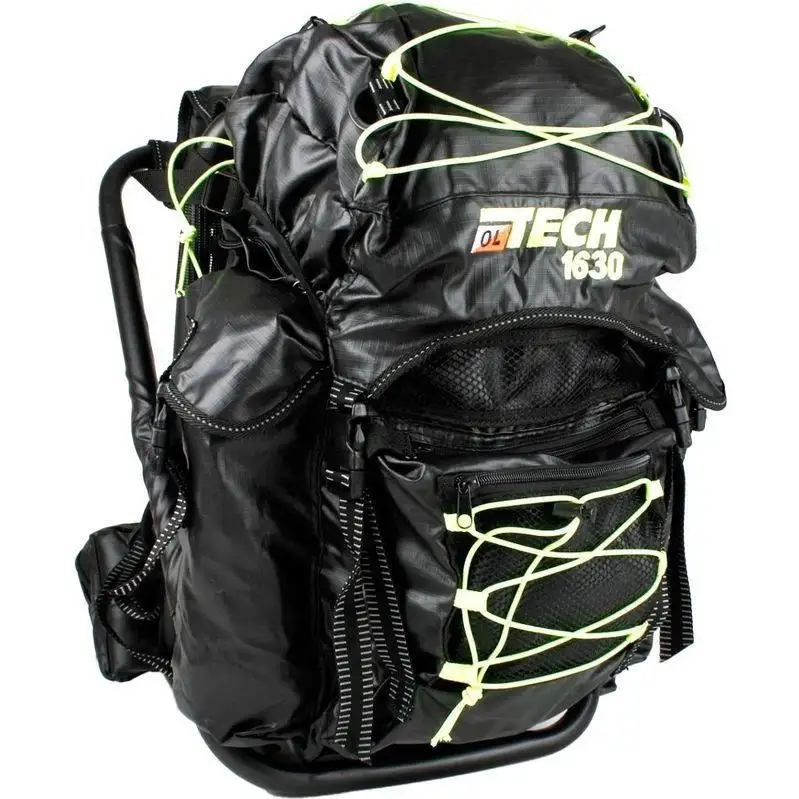 Löparryggsäck OL-Tech Stolryggsäck 1630 Unisex Black/Lime o/s