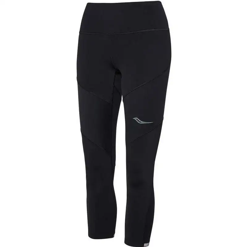 Löparbyxor Saucony Time Trial Crop Tight Dam Black