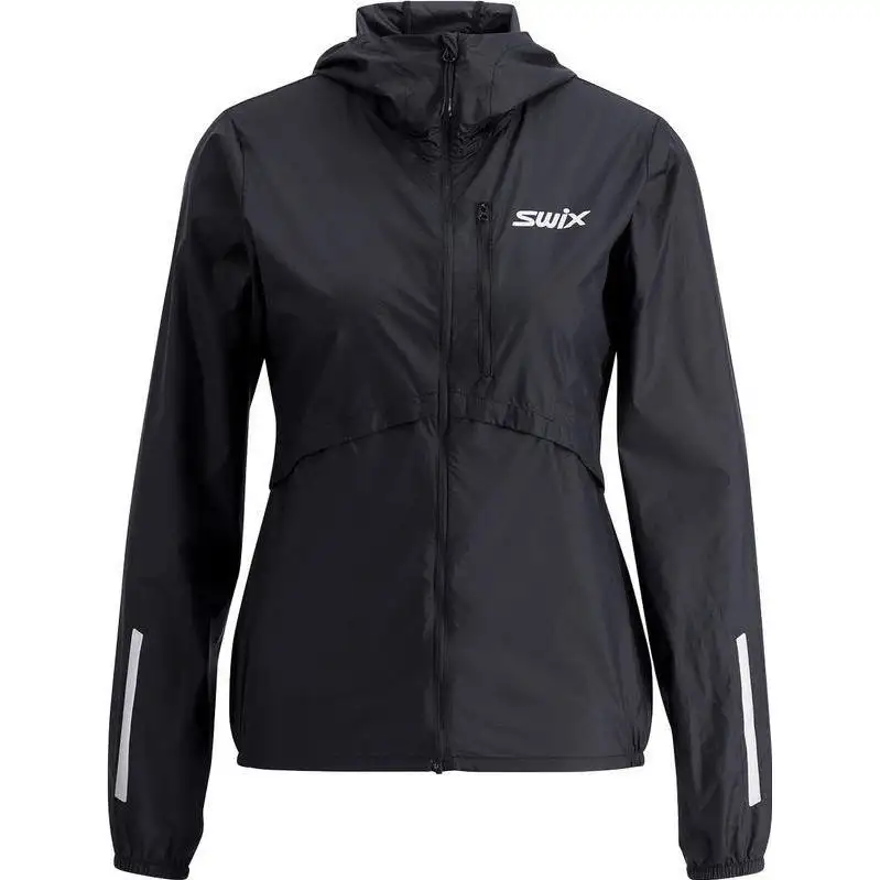 Löparjacka Swix Pace Wind Light Hooded Jacket Dam Black