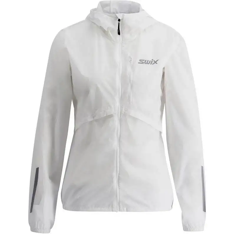 Löparjacka Swix Pace Wind Light Hooded Jacket Dam Bright White