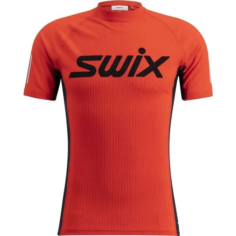 Löpartröja Swix Roadline Racex SS Herr Fiery Red/Dark Navy