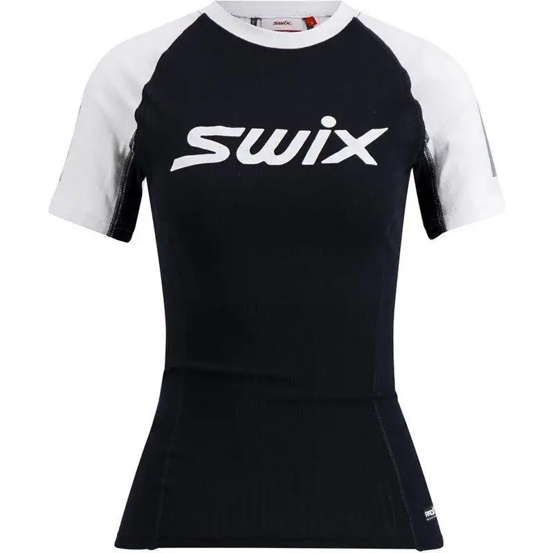 Löpartröja Swix Roadline Racex SS Dam Black/Bright White