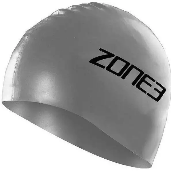 Våtdräkt Zone3 Silicone Swim Cap Unisex Silver o/s