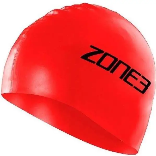 Våtdräkt Zone3 Silicone Swim Cap Unisex Red o/s