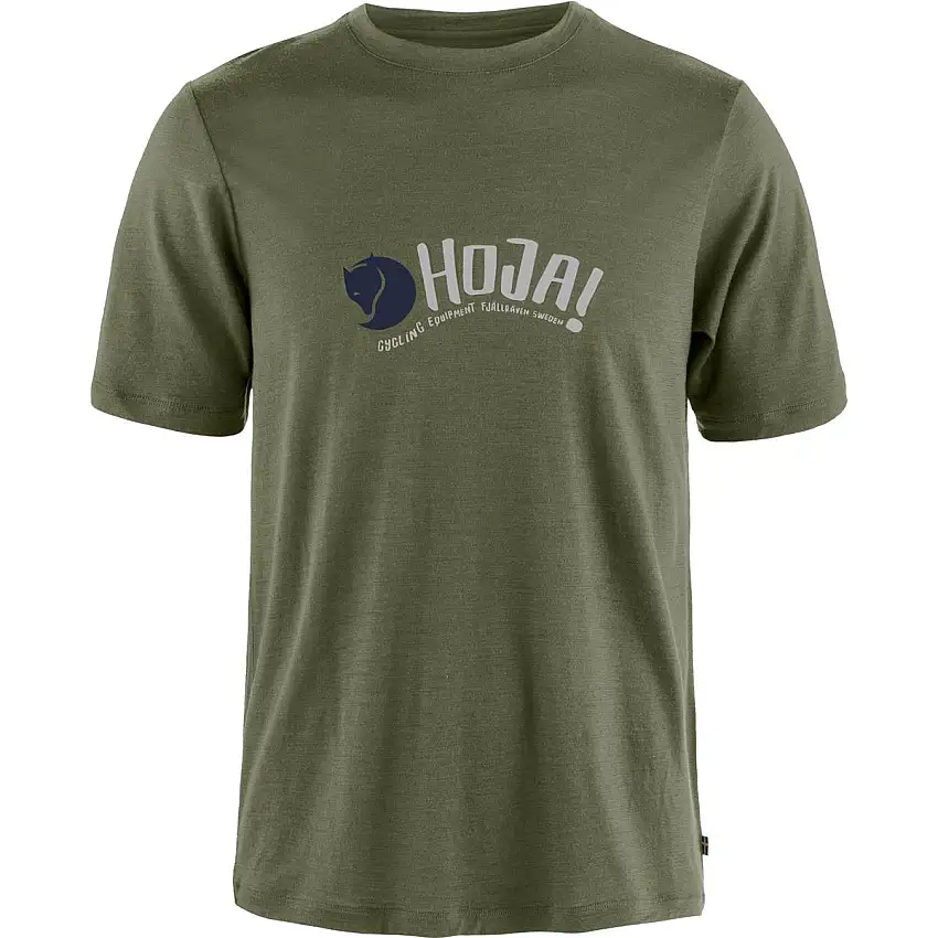 Cykeltröja Fjällräven Hoja Wool T-shirt M Laurel Green