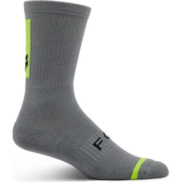 Cykelstrumpor Fox 8" Defend Sock Steel Grey