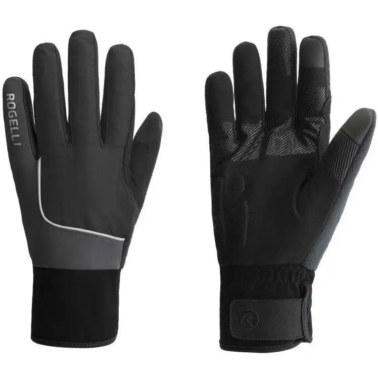 Cykelhandskar Rogelli Essential Hi Vis Unisex Svart