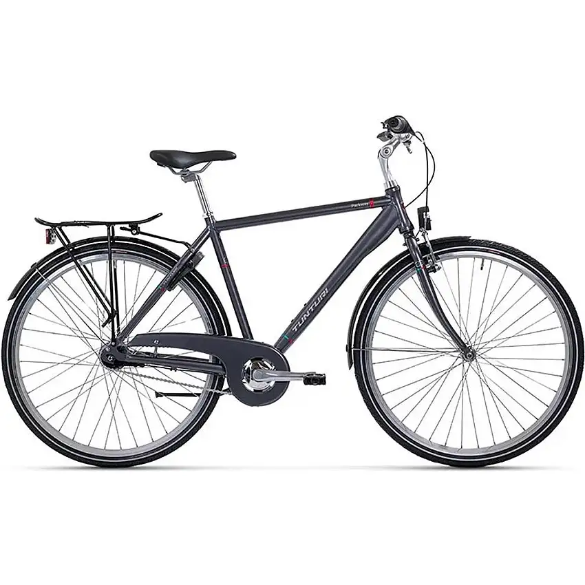 Cityhybrid Tunturi Parkway Herr Anthracite/Silver/Red